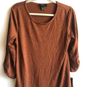 Bcx Top Cognac Long Sleeve